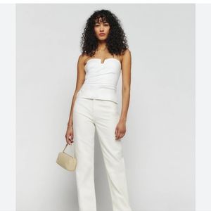 Reformation Madelyn Linen top 8 NWT